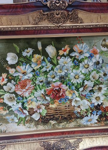 تابلو فرش دستباف سبد گل 27914